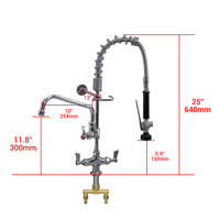Robinet de cuisine CUTEDAI contemporain en laiton pour hôtel, mitigeur de pré-évier avec bec coudé