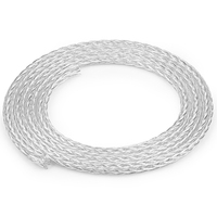 Câble Hifi 10mm DIY OCC plaqué argent 1m pour haut-parleur, microphone, ordinateur OEM/ODM