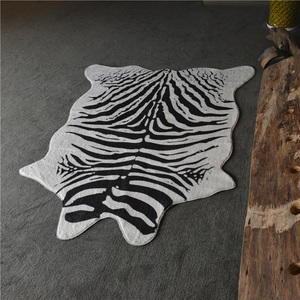 Style moderne irrégulière zèbre résistant aux taches artificielle <span class=keywords><strong>tapis</strong></span> de luxe - Product Image 3