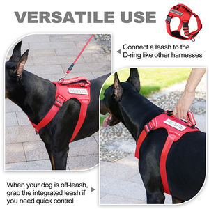 Set Harnesses Tali Dada Anjing Peliharaan yang Dapat Disesuaikan, Bernapas, Tahan Lama, Terbuat dari Nilon Mewah Oxford yang Reflektif - Product Image 4