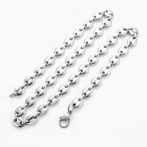 High Quality Stainless Steel Pig Nose <strong>Chain</strong> Coffee Beans Necklace <strong>Men</strong> Jewelry <strong>Silver</strong> Jewelry <strong>for</strong> <strong>Men</strong> Women - Product Image 1