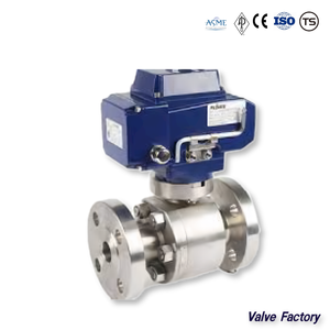 Vanne à boisseau sphérique pneumatique/électrique à double raccord (2PC) à bride et filetée GB/API/JIS/DIN en WCB, SS304, SS316 BVC004 - Product Image 2