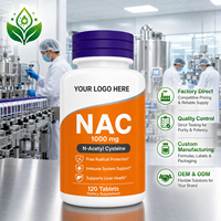 Complément Alimentaire NAC N-Acétylcystéine 1000mg en Comprimés, 120 Comprimés, Antioxydant, Soutien Immunitaire et Hépatique, Marque Blanche