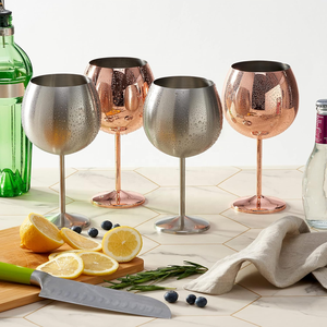 Grands verres à <span class=keywords><strong>vin</strong></span> en acier inoxydable rose doré 600ml/700ml, gobelets incassables en métal à pied <span class=keywords><strong>ballon</strong></span>, verres à <span class=keywords><strong>vin</strong></span> rouge portables et élégants - Product Image 6