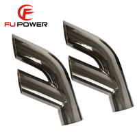 76 77 78 79 80 81 Trans Am Échappement 2.5 pouces en acier inoxydable, embouts fendus, PAIRE