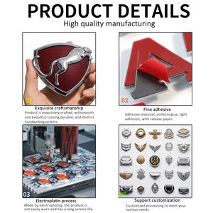 Emblemas de coche personalizados de alta calidad al por mayor e insignias de coche plástico ABS 3D Logotipo de metal personalizado 3D emblema de coche ABS cromado - Product Image 6