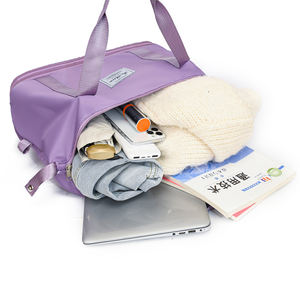 Oxford Rodas Saco De Armazenamento De Viagem De Alta Capacidade Durável Expansível Double-Layered Bagagem Bolsa Seco Molhado Separação Característica Ginásio - Product Image 4