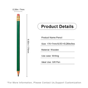 <span class=keywords><strong>Crayon</strong></span> en bois personnalisé pas cher en gros, 7 pouces, mine HB 2B 2H, rond, avec logo personnalisé, pour cadeau de rentrée scolaire - Product Image 4