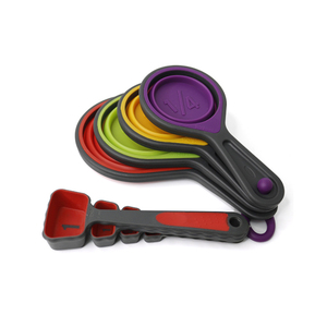8 Miếng Di Động <span class=keywords><strong>4</strong></span> Trong <span class=keywords><strong>1</strong></span> Có Thể Gập Lại Silicone Pp Xử Lý Cốc Đo Và Bộ Thìa - Product Image 5