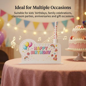 Nouveau Porte-bougie d'anniversaire musical en plastique ABS rechargeable et réutilisable pour plusieurs occasions et décorations de fête - Product Image 5