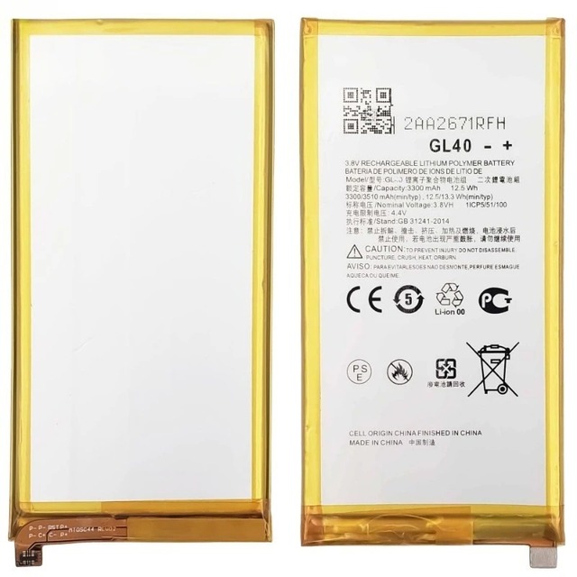 GL40 3000mAh Li-Polymer Replacement Battery for Moto Z Play CE RoHS Wholesale Bulk High Capacity 800 Cycles 12-Month Warranty