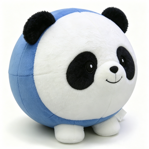 Peluche Panda Personnalisée avec Anneau Bleu Sphérique, Jouet Anti-Stress Mignon en Forme de Corps, Rembourrage en Coton PP, Design Anneau à Bulles pour - Product Image 1