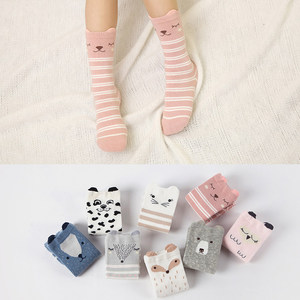 2022 dernier 3D drôle Animal Grimace créatif enfant mignon Adorable tricoté doux fille bébé chaussettes cerf ours <span class=keywords><strong>renard</strong></span> hibou équipage chaussettes - Product Image 6