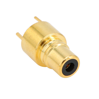 Adaptateur coaxial RF RCA femelle à montage sur panneau PCB avec soudure droite et placage or