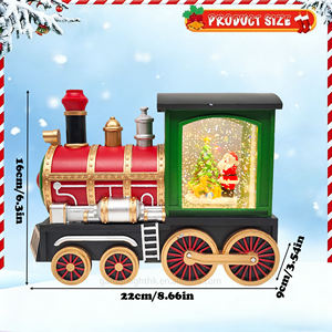 Glittering LED Truck <b>Snow</b> <b>Globe</b> Lantern Light-Battery Powered Light up Christmas Tabletop Decor for Home Office Party Gift - Product Image 3