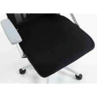 Chaise de bureau moderne réglable pivotante à 360° avec accoudoirs relevables, dossier en maille respirante, cadre blanc pour cadre dirigeant, achat en gros