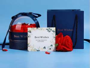 Joyero para el Día de San Valentín con Flor de Jabón, Organizador Portátil para Anillos y Collares, Regalo para Novia - Product Image 6