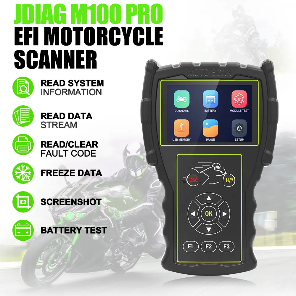 Hohe Qualität für die meisten asiatischen Moto für Honda Professional Detection Jdiag M100 Pro Motorrad-Diagnose scanner D87 D88 Funktion