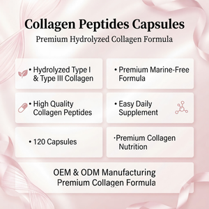 Cápsulas de Colágeno Complejo con Vitamina C y Ácido Hialurónico OEM ODM, 120 Unidades - Product Image 2