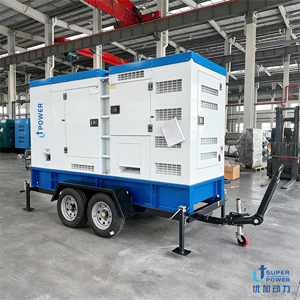 Generador Diésel Silencioso Trifásico de 220kw Tipo Remolque Móvil, 275kva 300kva 400kva 500kva, Arranque Automático, ATS, Arranque Remoto - Product Image 3
