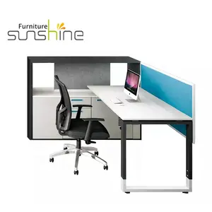 현대 모듈 사무실 워크스테이션 분할 2/4/6 Seater 사무용 가구 사무실 책상 및 워크 스테이션