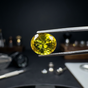 Saphir Jaune Naturel de 3,12 Ct, Coupe Ovale, Pierre Précieuse Non Montée, Origine Bangkok, Certifié GIA, pour Bijoux Fins Personnalisés - Product Image 2