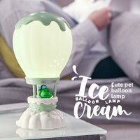 Lampe de bureau mignonne en forme de ballon pour animaux de compagnie, style minimaliste moderne, alimentée par USB, rechargeable, portable, veilleuse de chevet pour chambre et bureau