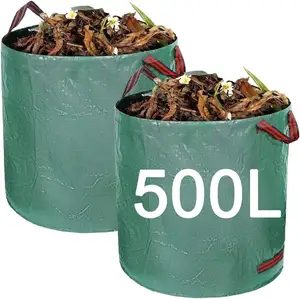Bolsas de basura de jardín Sacos de jardín reutilizables con asas, ideales para recoger residuos de jardín, hierba residual de plantas y hojas