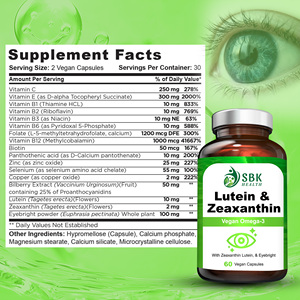 Cápsulas de Luteína y Zeaxantina de Fábrica con Vitaminas y Minerales Complejos que Apoyan la Salud Ocular y la Visión Nocturna, Cápsulas Veganas - Product Image 6