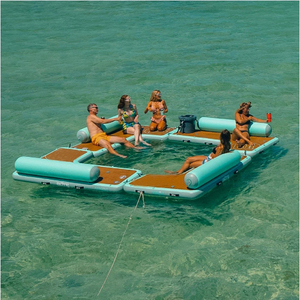 Sofá inflable flotante en forma de L, colchonetas hinchables para piscina, lago, playa, flotador, juego de agua familiar para adultos y niños - Product Image 2