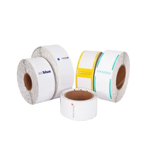 Adhesive Thermal Airline Label Printing Paper Baggage Tag