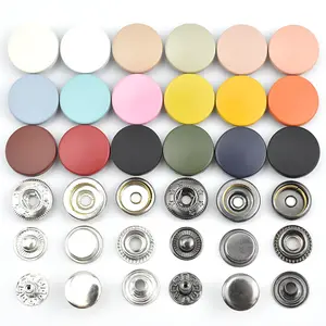 Heavy Duty Leather Snap Fasteners Kit 15mm Metal Snap Buttons Kit Press Studs 4 parts Snaps for Jeans Jackets Bracelets Bags