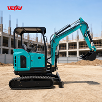 Mini-excavatrice diesel 1 tonne 2 tonnes la plus vendue, machine de terrassement, excavatrice tout-terrain 5t