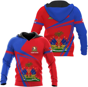 Fitspi Pays Culture Drapeau Caraïbes Mer Haïti Île Pull Hommes Femmes Survêtement Impression 3d Streetwear Harajuku Capuche En Gros - Product Image 3