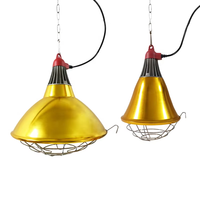 Lampe chauffante infrarouge écologique et économe en énergie pour volailles, chauffe-poussins pour élevages avec abat-jour de lampe chauffante