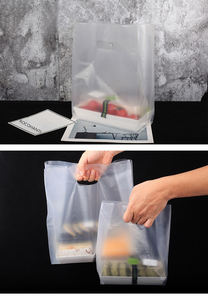 Bolsa de Pan de Plástico Reciclable con Logotipo Personalizado Estampado en Caliente y Asa Troquelada para Panadería, Bolsas para Llevar (Alimentos Enlatados, Leche) - Product Image 5