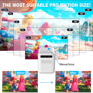 Máy chiếu mini B1 LCD ngoài trời rạp hát tại nhà LED tích hợp loa Máy chiếu độ nét cao giao diện đa phương tiện - Product Image 4