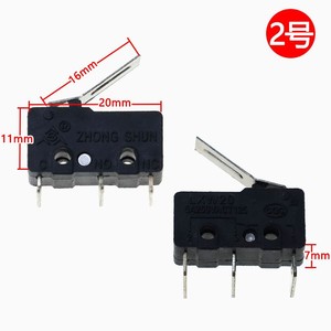 Microinterruptor Yuanyi LXW20 5A250VAC de 3 pines para piezas de ollas arroceras, interruptor de límite táctil con manija - Product Image 2