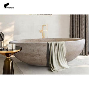 Tostone Modern Interieur Marmeren Classico Travertijn Vrijstaande Badkuipen Voor Indoor Renovaties Van Huizen Villa 'S Badkuip - Product Image 1