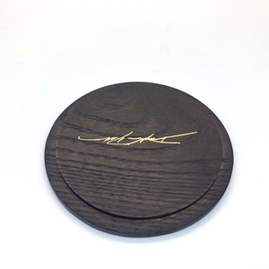 Tapa de Madera con Diseño Antiguo y Estampado Dorado para Portavelas de Vidrio, con Junta de Silicona, Suministro de Fábrica - Product Image 1