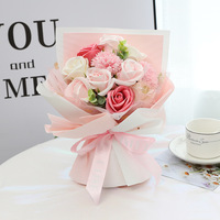 Buket Sabun Mawar Hari Valentine, Mawar Anyelir untuk Hadiah Hari Valentine