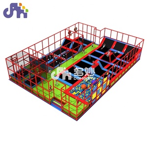Château de saut d'intérieur de parc de <span class=keywords><strong>trampoline</strong></span> de thème de jungle pour des enfants et des adultes du fournisseur - Product Image 4