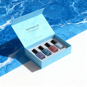 Boîte en papier de luxe personnalisée en gros coffret cadeau pour cosmétiques boîte d'emballage magnétique recyclable pour vernis à ongles à clapet crème pour le visage - Product Image 2