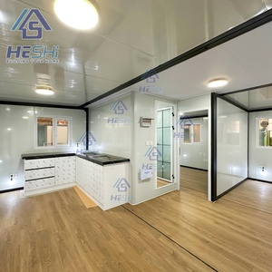 บ้านสำเร็จรูปแบบตู้คอนเทนเนอร์ขนาด 20 ฟุต 40 ฟุต แบบขยายได้ พร้อมฉนวนกันความร้อน มี 1 2 3 4 5 ห้องนอน บ้านพับได้ ราคาประหยัด บ้านขนาดเล็ก บ้านวิลล่า - Product Image 5