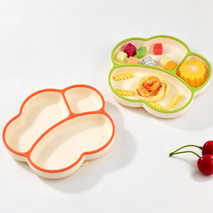 Ensemble d'alimentation pour bébé en silicone, assiette à ventouse, plateau divisé de qualité alimentaire pour tout-petits, non toxique, compatible micro-ondes, incassable, écologique - Product Image 5
