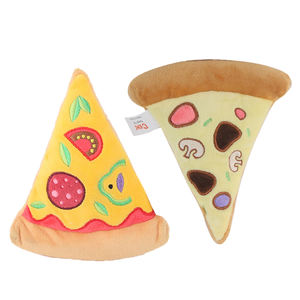 D kral doldurulmuş oyuncaklar Pizza köpek peluş gıda oyuncak köpek gıcırtılı oyuncak - Product Image 1