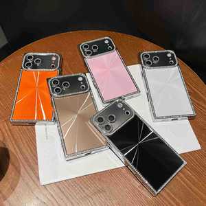Funda de Teléfono con Diamantes para <span class=keywords><strong>iPhone</strong></span> 11 12 13 14 Mini Pro Max, Funda Protectora con Láser - Product Image 2