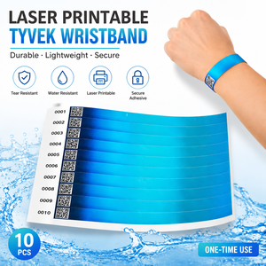 Pulseras de Papel Impermeables con Logotipo Personalizado, Pulseras Desechables Estilo Tyvek para Eventos, Promociones y Fiestas - Product Image 4