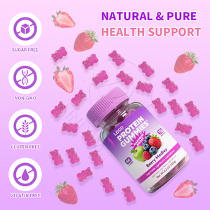 Excelente precio Proteína Gummies Biotin Candy Vegan Muscle Support Suplemento High Protein Muscle Gain Gummy - Product Image 3