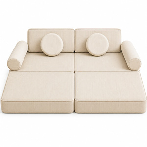 Ensemble de canapés modulaires pliables et inclinables pour salle de jeux, 10 pièces, en mousse, pour enfants, salon, école, matériaux certifiés non toxiques - Product Image 6